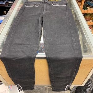 Paige Noir Madrid Embroidered Pants - 28